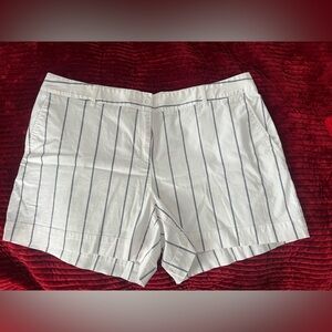 Nautica White Shorts with Navy Stripes